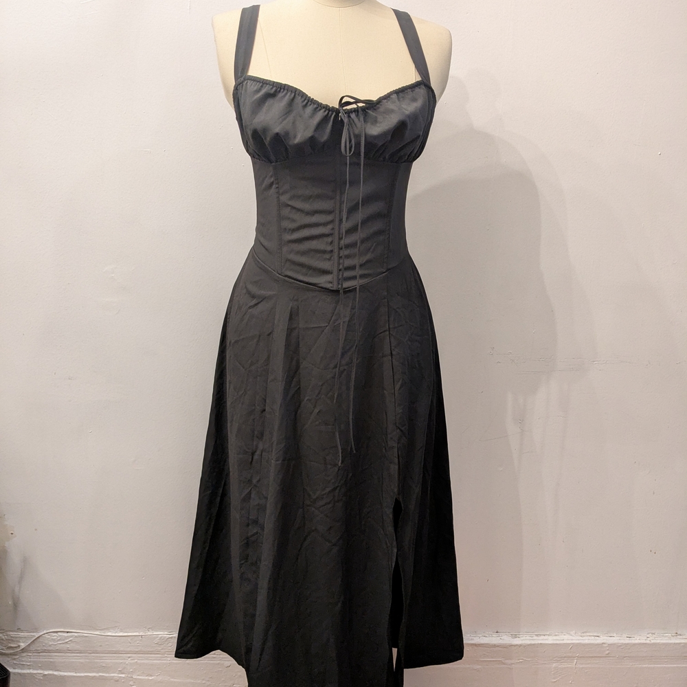 Elegant Black Corset Dress